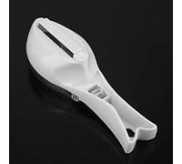 Fdit Grattoir à Poissons, écailleur en Plastique ABS avec Couvercle pour éviter Que Les écailles Ne S'éparpillent, pour Le Nettoyage de la Cuisine et à la Maison (White)