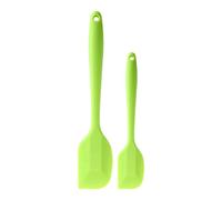 Fdit Grattoir en Silicone, Outil de Cuisine pour Gâteaux et Desserts, Facile à Nettoyer avec Trou de Suspension (Grand + petit vert)