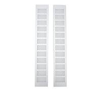 Fdit Grille de Ventilation en Aluminium 2 Pièces, Couvercle de Ventilation Rectangulaire avec Trous Pré-percés, Grille de Ventilation à Surface Lisse pour Armoires, Camping-cars, (4#)