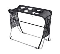 Fdit Hamac de Toilettage pour Animaux, Table Pliable Noire à 6 Trous for | Support Robuste et Maintien Sûr pour Limiter les Griffures au Bain des Petits et Moyens Animaux