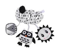 Fdit Hochets en Forme de Hibou Suspendus pour Berceau de bébé, Jouet de Développement Sonore pour la Stimulation Visuelle, Jouet en Peluche Suspendu pour Berceau Mobile