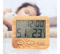 Fdit Horloge électronique Multifonctionnelle, Compteur Numérique de Température et d'humidité, Thermomètre et Hygromètre pour la Maison, Intérieur, Fonction de Réglage du Mode Horaire 12 Heures/24