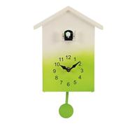 Fdit Horloge Murale Coucou avec Douces Voix d'oiseaux et Pendule Installation Facile pour Cuisine, Chambre à Coucher, Bureau, Fonctionne à Piles 20,5 X 10,5 X 38 Cm (Green)
