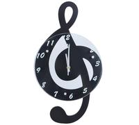 Fdit Horloge Murale de Note de Musique élégante et innovante, décoration de la Maison silencieuse à Quartz numérique à Piles pour Enfants, Bureau, école, d'anniversaire pour