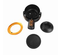 Fdit Hotte de Cuisine Portable, Hotte de Bureau avec Ventilateur D'extraction à 2 Vitesses, Filtre en Aluminium Amovible, Grande Tasse de Collecte D'huile, Batterie 3000 MAh pour (or noir)