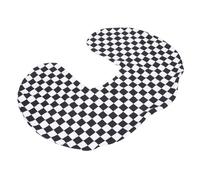 Fdit Housse de Coussin D'allaitement à imprimé Noir Classique, Housse de Coussin D'allaitement en Forme de U pour une Alimentation Pratique, Matériau en Polyester Doux (Damier noir et blanc)