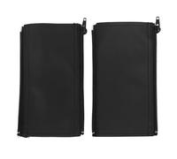 Fdit Housse de Guidon pour Poussette, Manchon de Poignée en Cuir PU avec Fermeture éclair, Protection Amovible pour les Barres de Poussette, Paire de Housses pour Plus de Confort (BLACK)