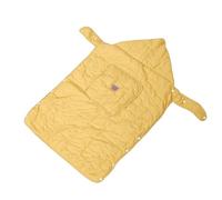 Fdit Housse de porte-bébé, Couverture D'emmaillotage Convertible avec Poches Polyvalentes et Intérieur en Polaire Pelucheuse en Mélange de Polyester pour Siège de Voiture (Jaune avec motif ours)
