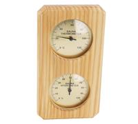 Fdit Hygrothermographe de Sauna en Bois, Thermomètre et Hygromètre de Sauna avec Conception Murale, 0 à 120 Celsius 0 à 100 humidité pour Salle de Intérieure
