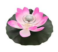Fdit Imperméable à l'Eau Solaire Multicolore Led Couleur Changeante Lotus Fleur De Lampe De Fleur En Plein Air Flottant Jardin Piscine Bassin Lumière(#1)