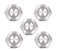 Fdit Interrupteur à Bouton-poussoir Ultra Mince Maintenance Pratique pour les Classes de Portes Domestiques (DC3~6V BLUE)