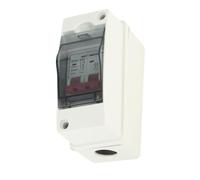 Fdit Interrupteur de Déconnexion Solaire FDIT PV, Disjoncteur de Circuit DC500V 2 Pôles 20Amp avec Boîte IP65, Isolateur Photovoltaïque pour les Systèmes de Panneaux Solaires (16A)