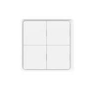 Fdit Interrupteur de Scène sans Fil, Bouton-poussoir Mural Intelligent avec Scènes Personnalisables Via L'application Smart Life pour Appareils Domotiques (4 fois)