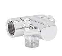 Fdit Inverseur de Bras de Douche, Inverseur en Métal pour Pomme de Douche à Main avec Connexion Universelle G1/2, chromé pour Résistance à la Corrosion