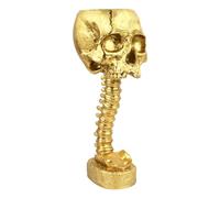 Fdit Jardinière en Forme de Crâne, Pot de Fleur Squelette en Résine fabriqué à la Main avec Gravure au et Glaçage Mat, pour Décoration de Jardin de Maison, Plantes D'intérieur (Gold)