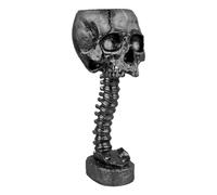 Fdit Jardinière en Forme de Crâne, Pot de Fleur Squelette en Résine fabriqué à la Main avec Gravure au et Glaçage Mat, pour Décoration de Jardin de Maison, Plantes D'intérieur (Black)