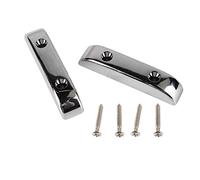 Fdit Jazz Bass Guitar Thumb Reste 2 PCS Light Weight Anti Slip Doigt Reste for Easy Installation for Musicians (GM04 Silver)