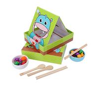 Fdit Jeu d'alimentation de Simulation avec Baguettes et Cuillère pour Enfants, Formation aux Compétences de Vie et aux Capacités Sociales, adapté aux Enfants de Plus de 36 Mois