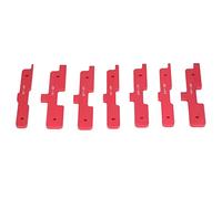 Fdit Jeu de 7 Blocs de Jauge en Alliage D'aluminium, Espacement des Trous de 3,94 Pouces, pour le Travail du Bois et le Travail des Métaux, Barres de Réglage de Table de Scie, Test de (rouge)