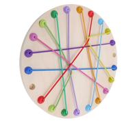 Fdit Jeu de Puzzle en Corde en Bois, écran Pratique, Temps de Jeu, Stimulant la Croissance Mentale pour Les Adultes pour Une Meilleure Concentration, Bois D'hévéa, Diamètre 22,2 Cm