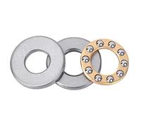 Fdit Jeu de Roulements à Billes de Butée en Acier Plat Miniatures à Grande Vitesse, 10 Pièces, Roulements Métalliques de Haute Précision pour L'installation de Machines (F12-21M 12 * 21 * 5mm)