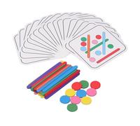 Fdit Jouet Assorti de Bâton coloré pour Le Développement de la Reconnaissance des Couleurs des Enfants, Jeu de Puzzle en Bois pour L'éducation Précoce des Filles