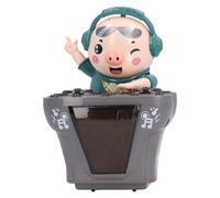 Fdit Jouet Cochon Dansant électrique DJ avec Belle Musique et Lumière de Disque Rotative Automatique, Matériau ABS