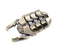 Fdit Jouet Coulissant à Pousser, Outil en Métal avec Un Design Complexe, Bureau Compact et Poche Anti-Stress pour la Concentration et la Détente au Bureau ou à la Maison (Bronze)