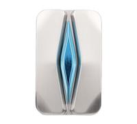 Fdit Jouet de Curseur de Doigt, Curseur de Carte à Pousser Magnétique en Métal avec Un Design Ergonomique Unique et Une Pierre Précieuse Bleue pour Soulager Le Stress des Voyages au