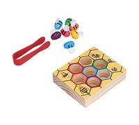 Fdit Jouet de Jeu Assorti D'abeilles, Jouet de Puzzle de en Bois coloré pour Enfants, Développe la Coordination œil-Main pour L'apprentissage éducatif Précoce (DN-Clamp Abeille)