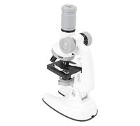 Fdit Jouet de Microscope Expérimental Interactif pour Enfants, Kit de Microscope Scientifique à Lumière LED avec Zoom 100X 600X 1200X pour Enfants (White)