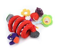 Fdit Jouet de Poussette en Peluche pour bébé, Jouet d'activité en Spirale pour le Développement Visuel et Auditif, Idéal pour les Nouveau-nés (Oiseau)