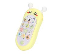 Fdit Jouet de Téléphone Portable pour bébé, Adorable Téléphone Musical de Style Abeille pour Jeu de Rôle Interactif, adapté aux Enfants, alimenté par Batterie AAA (Jaune avec lanière)