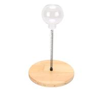 Fdit Jouet Distributeur de Friandises pour Chat, Jouet Interactif à Alimentation Lente avec Tige à Ressort à Base en Bois pour Lapin Chaton Petit Animal de (JH Basic, Boule de Nourriture pour Chat à