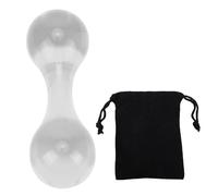 Fdit Jouet D'os de Doigt, Jouet à Main en Acrylique Transparent, Perle D'os de Doigt Portable avec Pochette de Transport pour Le Bureau et Les Voyages (Transparente)