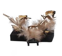 Fdit Jouet en Plumes pour Chat, Réduction de l'anxiété, Jouet Interactif pour Chaton, Paquet de 3, en Plastique (Black)