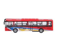 Fdit Jouet Modèle de Bus Précis, Ornement de Voiture de Bus Réaliste avec Technologie de Roue Mobile, à Partir de 3 Ans, en Alliage, Rouge