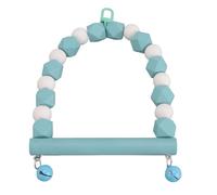 Fdit Jouet Multifonctionnel de Perche de Balançoire D'oiseau en Bois, Bâton d'escalade, Jouet de Balançoire de Perroquet pour l'exercice d'escalade, d'oiseaux (Blue)