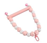 Fdit Jouet Multifonctionnel de Perche de Balançoire D'oiseau en Bois, Bâton d'escalade, Jouet de Balançoire de Perroquet pour l'exercice d'escalade, d'oiseaux (Pink)