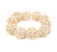 Fdit Jouet Sepak Takraw, Boule à Mâcher en Rotin Terreux Robuste, Inoffensif pour Perroquet, Petit Animal, Jouet à Mâcher, Petites Friandises pour Animaux de Compagnie, Jeu Molaire (Couleur