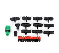 Fdit Kit D'atomisation D'irrigation de Fleurs de Plantes de Jardin de Système D'arrosage Automatique de Bricolage de 10 M avec Buse pour L'arrosage de Serre de Refroidissement de Balcon