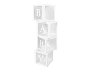 Fdit Kit de Boîte à Ballons Transparente, Adorable Proposition, Confession, Décoration de Réception- pour bébé, pour Fête, Matériau en Papier (WHITE)