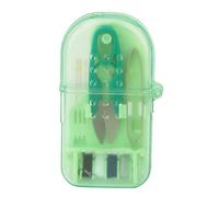 Fdit Kit de Couture Portable, Boîte de Couture de Voyage de 16 Pièces avec Fils, Aiguilles, Ciseaux et Enfile-aiguille, étui de Rangement Compact en Plastique pour la Maison, les (GREEN)