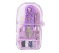 Fdit Kit de Couture Portable, Boîte de Couture de Voyage de 16 Pièces avec Fils, Aiguilles, Ciseaux et Enfile-aiguille, étui de Rangement Compact en Plastique pour la Maison, les (PURPLE)