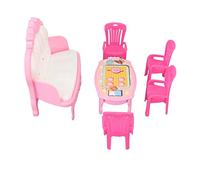 Fdit Kit de Modèle de Meubles de Chaise de Table Basse de canapé de Simulation pour Maison de Poupée 1/16, Plastique ABS Sûr et Durable, Idéal pour Ajouter Une Atmosphère à la Vie, Interaction (A)