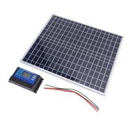 Fdit Kit de Panneaux Solaires Portables 22 W, Double Sortie USB pour le Camping et la Navigation de Plaisance avec Contrôleur 100 A