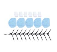 Fdit Kit de Pièces à Vide du robot: 6 Filtres à Haute efficacité + 10 Pinceaux Latéraux + 5 Coussinets Multiples Multiples | Compatible avec ZCWA BR150 / BR151, ONSON, MAMNV