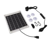 Fdit Kit de Pompe à Eau Solaire Panneau 20W, Pompe Submersible 800L/h Ascenseur 5m