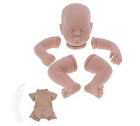 Fdit Kit de Poupée de Simulation Non Peinte, Ensemble de Moules pour bébé Artisanaux Uniques à Faire Soi-même pour Artistes, Matériau en Silicone mélangé de PVC de 19 Pouces, Jouet pour Enfants