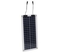 Fdit Kit de Régulateur de Panneau Solaire 30W, Chargeur MPPT OBD Double Sortie, étanche avec Pince de Batterie Rouge et Noire pour Camping-car, Bateau, Camping